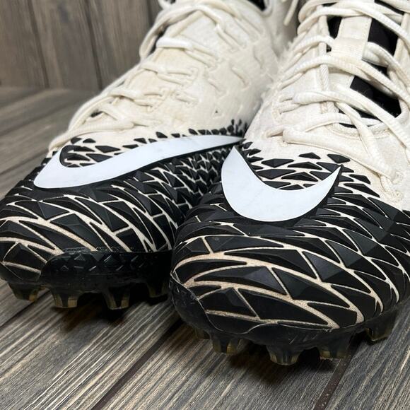 Nike Force Savage Elite TD Men Football Cleats White Black Size 11.5 High Top - Picture 3 of 10
